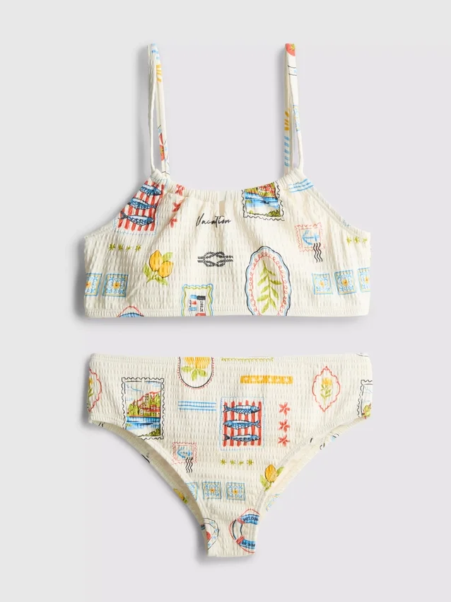 7-15 yaş | kartpostal desenli bikini 7-15 yaş | kartpostal desenli bikini