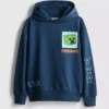 7-15 yaş | Minecraft desenli, pamuk ağırlıklı kapüşonlu sweatshirt 7-15 yaş | Minecraft desenli, pamuk ağırlıklı kapüşonlu sweatshirt