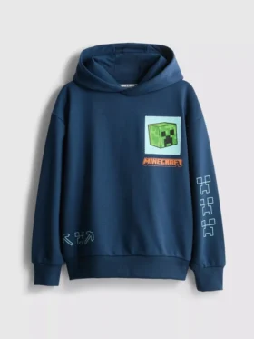 7-15 yaş | Minecraft desenli, pamuk ağırlıklı kapüşonlu sweatshirt 7-15 yaş | Minecraft desenli, pamuk ağırlıklı kapüşonlu sweatshirt