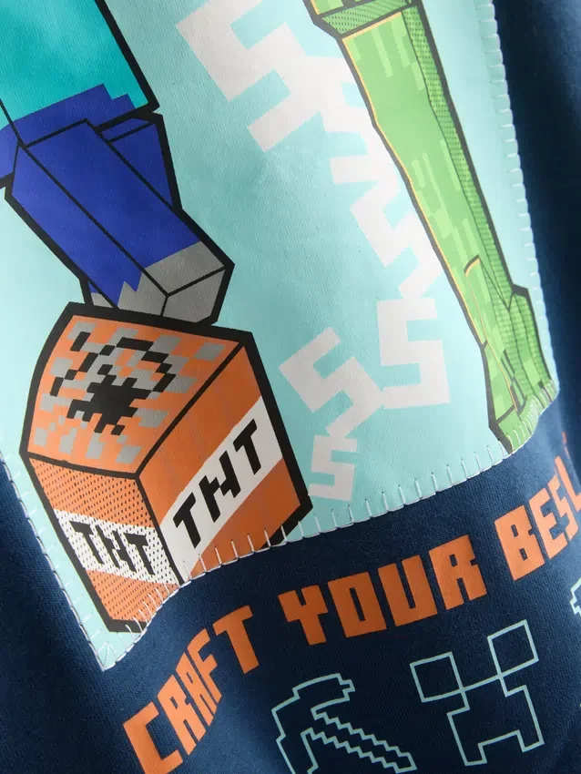 7-15 yaş | Minecraft desenli, pamuk ağırlıklı kapüşonlu sweatshirt 7-15 yaş | Minecraft desenli, pamuk ağırlıklı kapüşonlu sweatshirt