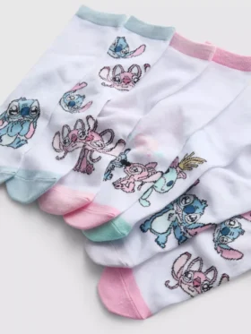 7’li paket Disney’in Stitch karakterli ayak bileği çorapları