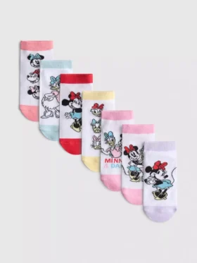 7’li paket Disney Minnie Mouse sneaker çorapları