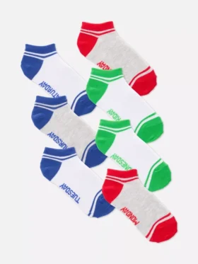 7’li paket haftanın günleri Sneaker çorapları