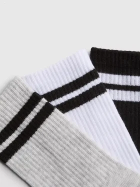 7’li paket nervürlü spor çorapları