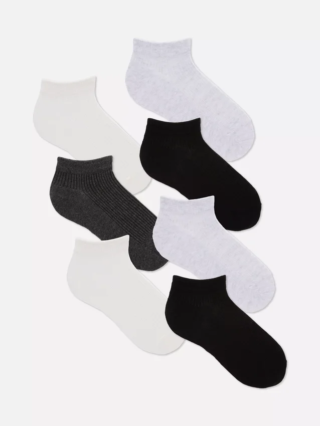 7’li paket nötr renkli sneaker çorapları 7’li paket nötr renkli sneaker çorapları