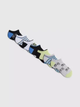 7’li paket oyun temalı grafik sneaker çorapları