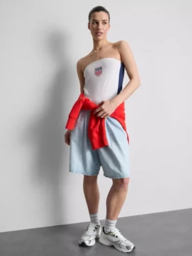 ABD futbol temalı, pamuk ağırlıklı bandeau üst