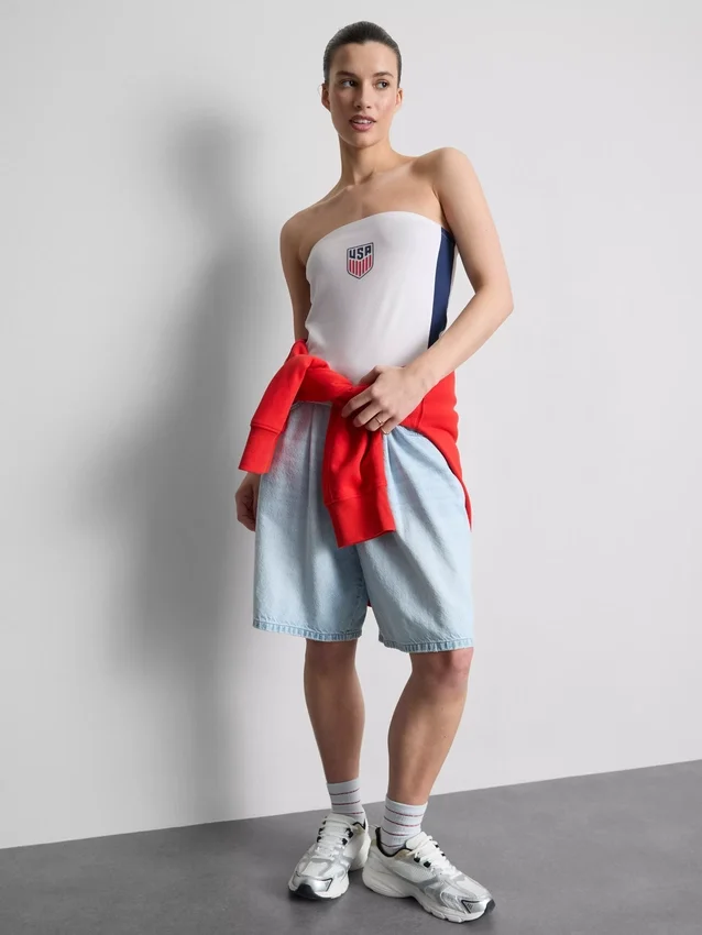 ABD futbol temalı, pamuk ağırlıklı bandeau üst ABD futbol temalı, pamuk ağırlıklı bandeau üst