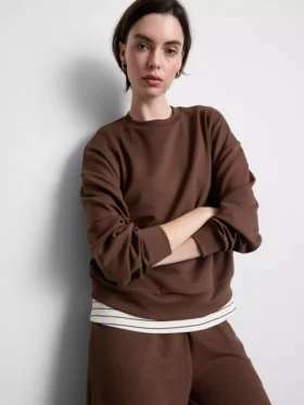 Aktif yuvarlak yakalı sweatshirt