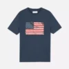Amerikan bayraklı kısa kollu şort