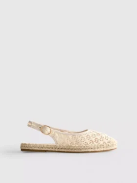 Arkadan bağlamalı espadril sandaletler