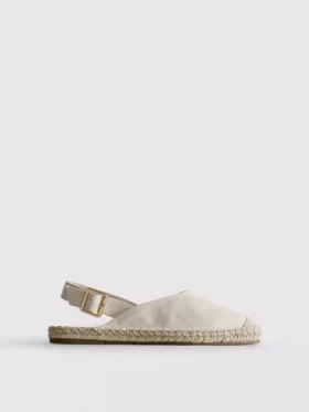 Arkadan bağlamalı espadril sandaletler