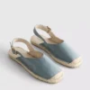 Arkadan bağlamalı espadril sandaletler