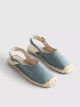 Arkadan bağlamalı espadril sandaletler