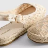 Arkadan bağlamalı espadril sandaletler