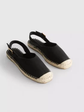Arkadan bağlamalı espadril sandaletler