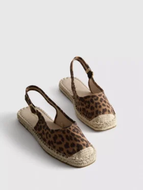 Arkadan bağlamalı espadril sandaletler