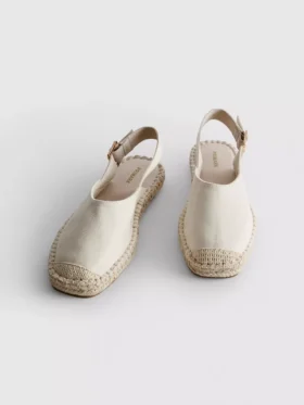 Arkadan bağlamalı espadril sandaletler