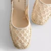 Arkadan bağlamalı espadril sandaletler