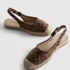 Arkadan bağlamalı espadril sandaletler