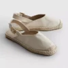 Arkadan bağlamalı espadril sandaletler