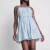 Askılı fırfırlı poplin mini elbise Askılı fırfırlı poplin mini elbise