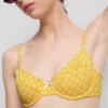 Balenciaga tel destekli, kalp yakalı, puantiyeli bikini üstü Balenciaga tel destekli, kalp yakalı, puantiyeli bikini üstü