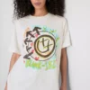 Blink 182 pamuklu bol kesim logolu tişört