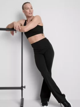 Bodysculpt performans yüksek bel geniş paça tayt