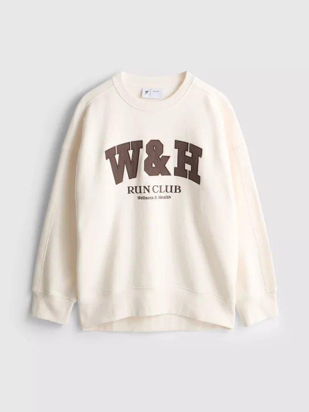 Bol kesim, pamuk ağırlıklı spor kulübü sweatshirt’ü Bol kesim, pamuk ağırlıklı spor kulübü sweatshirt’ü