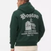 Boston desenli kapüşonlu sweatshirt Boston desenli kapüşonlu sweatshirt