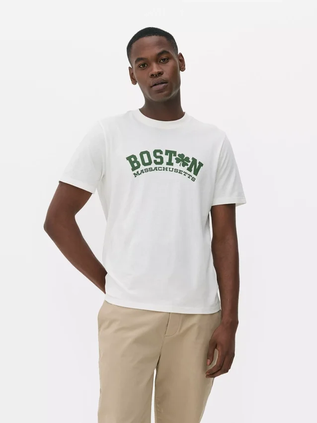 Boston desenli tişört Boston desenli tişört