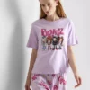 Bratz pamuklu desenli kısa pijama