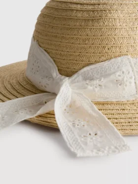 Broderie anglaise dokuma şapka