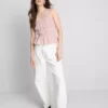 Büzgülü peplum etekli kolsuz bluz Büzgülü peplum etekli kolsuz bluz