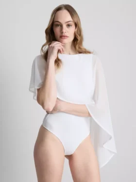 Cape üstlü bodysuit