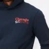 Chicago deep dish desenli kapüşonlu sweatshirt Chicago deep dish desenli kapüşonlu sweatshirt