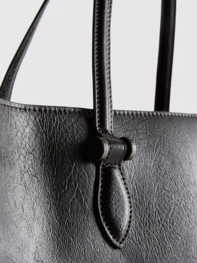 Crackle suni deri tote çanta Crackle suni deri tote çanta