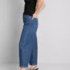 Denim kısa paça geniş bacaklı jean Denim kısa paça geniş bacaklı jean