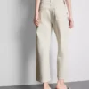 Denim kısa paça geniş bacaklı jean