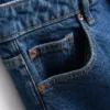 Denim kısa paça geniş bacaklı jean Denim kısa paça geniş bacaklı jean