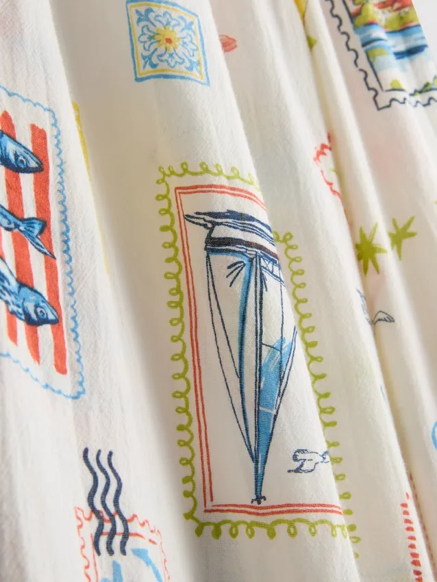 Desenli geniş paça plaj pantolonu Desenli geniş paça plaj pantolonu