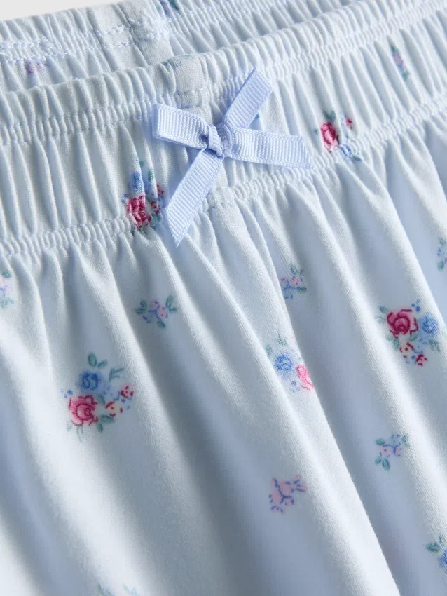 Desenli kaşkorse ve şort pijama Desenli kaşkorse ve şort pijama