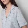Desenli kısa erkek tarzı şort pijama Desenli kısa erkek tarzı şort pijama