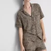 Desenli kısa erkek tarzı pijama Desenli kısa erkek tarzı pijama