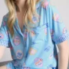 Desenli kısa erkek tarzı pijama Desenli kısa erkek tarzı pijama