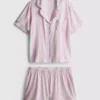 Desenli kısa erkek tarzı pijama Desenli kısa erkek tarzı pijama
