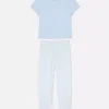 Desenli kısa kollu pijama takımı Desenli kısa kollu pijama takımı