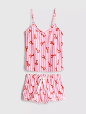 Desenli kısa pijama Desenli kısa pijama