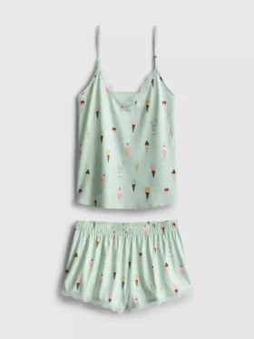 Desenli kısa pijama Desenli kısa pijama